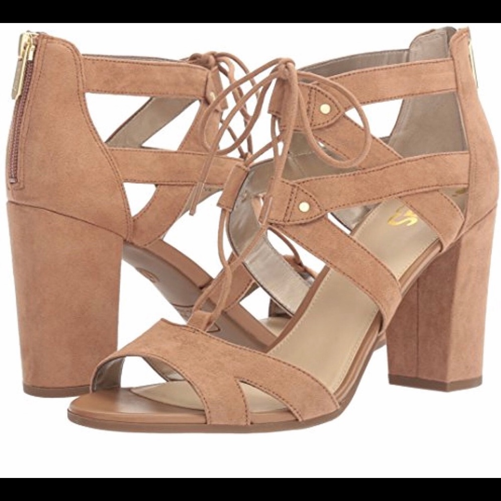Open Toe Lace Up Heels